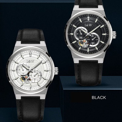 Đồng hồ nam chính hãng IW CARNIVAL IW680G-1 Kính sapphire ,chống xước ,Chống nước 50m ,Bảo hành 24 tháng,Máy cơ (Automatic),dây da cao cấp, thiết kế đơn giản dễ đeo