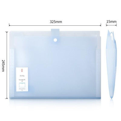 Cặp tài liệu mở rộng A4 8 ngăn Deli - có nút cài - 1 chiếc - 5735