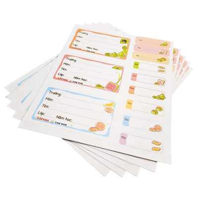 Combo 10 Tập Học Sinh Bánh Việt - Miền Nam - 4 Ô Ly - 96 Trang 80gsm - The Sun 03 - Bánh Ít Lá Gai - Tặng Nhãn Vở Kèm Sticker