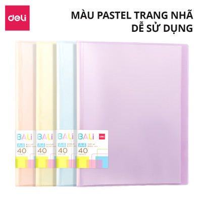 File Tài Liệu File Lá Học Sinh Deli Đa Năng A4 Bìa Kẹp Lá Tệp Đựng Tài Liệu Đựng File Siêu Âm 20 30 40 Lá Màu Pastel