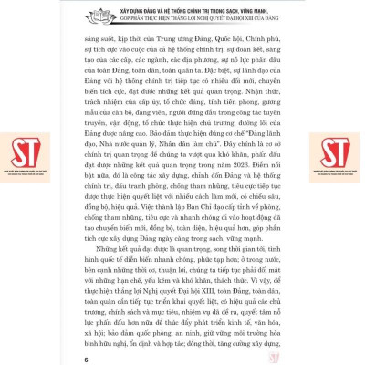 Sách - Xây Dựng Đảng Và Hệ Thống Chính Trị Trong Sạch, Vững Mạnh Góp Phần Thực Hiện  Thắng Lợi Nghị Quyết Đại Hội XIII - NXB Chính Trị Quốc Gia