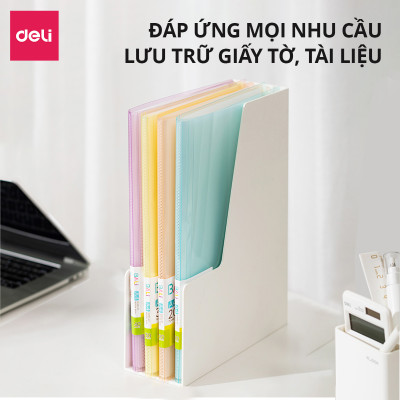 File Tài Liệu File Lá Học Sinh Deli Đa Năng A4 Bìa Kẹp Lá Tệp Đựng Tài Liệu Đựng File Siêu Âm 20 30 40 Lá Màu Pastel