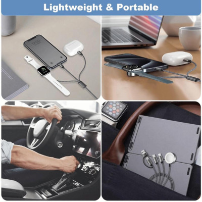 Cáp Sạc Nhanh Wi WU Legend 3in2 100W Wi-C050 sạc được điện thoại , đồng hồ applewatch/laptop.. - Hàng chính hãng