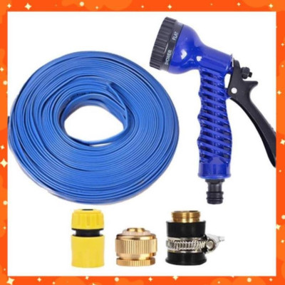 Bộ dây và vòi xịt tăng áp lực nước,rửa xe, tưới cây 15m (cút nhựa nối đồng nhựa) 206843