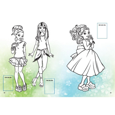 Sách - Dán Hình & Tô Màu Sticker Girl Fashion Nhà Thiết Kế Tài Ba - Tập 2 - Minh Thắng