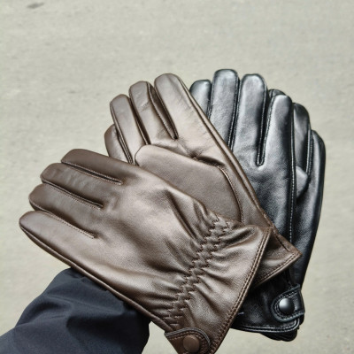 Găng tay nam da cừu cao cấp BHY8715 Bao da lái xe, lót lông, giữ ấm tốt, cản gió. Bảo vệ đôi tay