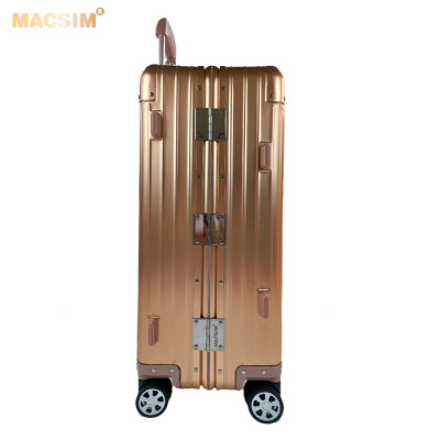 Vali hợp kim nhôm nguyên khối MS1104 nhãn hiệu Macsim cao cấp màu Rose cỡ 26 inches