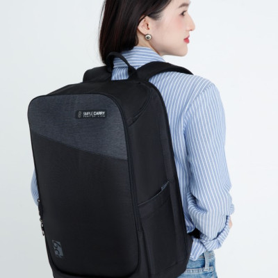 [CHÍNH HÃNG] Ba lô laptop du lịch Simplecarry P9 thiết kế nắp mở hiện đại, chất liệu vải bền bỉ chống thấm nước, nhiều ngăn rộng rãi, ngăn laptop 15.6 inch riêng biệt phù hợp mang đi chơi hay du lịch