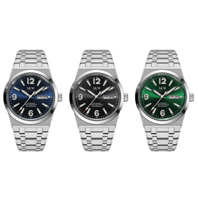 Đồng hồ nam chính hãng IW CARNIVAL IW730G-2 Kính sapphire ,chống xước ,Chống nước 50m ,Bảo hành 24 tháng,Máy cơ (Automatic),dây kim loại thép không gỉ 316L, mặt xanh thiết kế đơn giản dễ đeo