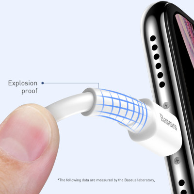 Dây cáp sạc nhanh 3A chuẩn QC 3.0 USB-A to Type-C hiệu Baseus Mini White cho điện thoại / máy tính bảng / iPad Type C trang bị chip sạc thông minh, tốc độ truyền tải dữ liệu tốc độ cao 480Mbps - hàng nhập khẩu