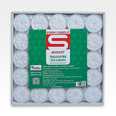 Hộp 100 Nến Tealight Bông Mai Teelichter FtraMart - Trắng
