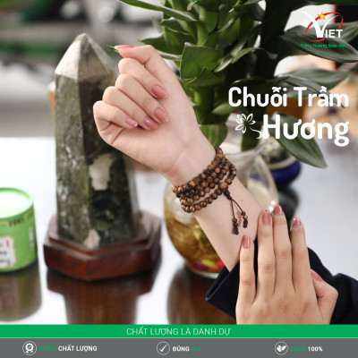 Chuỗi Trầm Hương Thiên Nhiên - Trầm Chìm - 108 Hạt