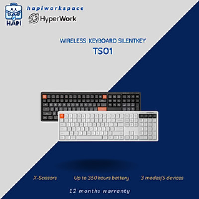 Bàn phím không dây hàng chính hãng HyperWork Silentkey HPW-TS01 Fullsize