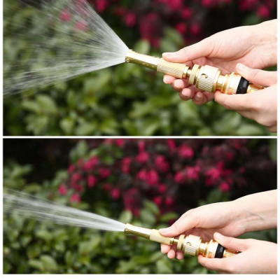 Bộ dây vòi xịt nước rửa xe, tưới cây . tăng áp 3 lần, loại 7m, 10m 206587 cút sập,nối vàng + tặng mở chai