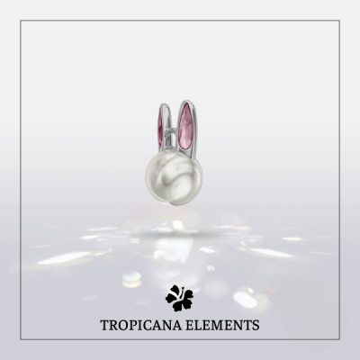 Lắc Tay Tropicana Phối Charm Swarovski Pha Lê Thỏ Ngọc Tinh Khôi