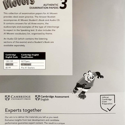A1 Movers 3 Answer Booklet: Authentic Examination Papers