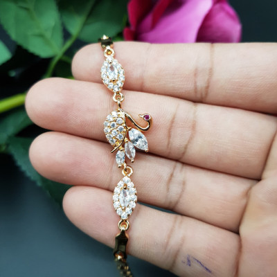 Lắc tay Nữ Thiên Nga đính hạt - Tặng vòng tay thủy tinh pha lê