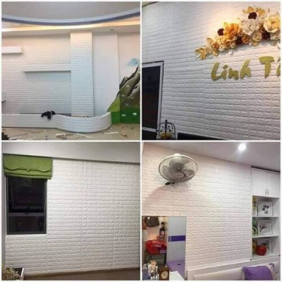 Bộ 5 Tấm Xốp Dán Tường 3D Giả Gạch Màu 70cmx77cm
