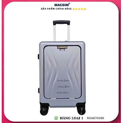 Vali cao cấp Macsim Aksen hàng loại 1 MSAK7034H cỡ 20 inch - màu ghi