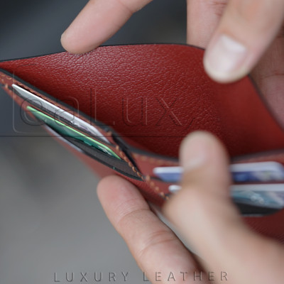 Ví Da Epsom Dáng Đứng Handmade Lealux Epsom Wallet 3