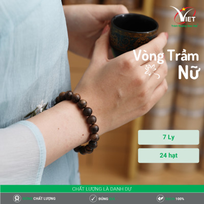 Vòng Đeo Tay Trầm Hương Thiên Nhiên Dành Cho Nữ - Trầm Chìm - Hiếm Gặp