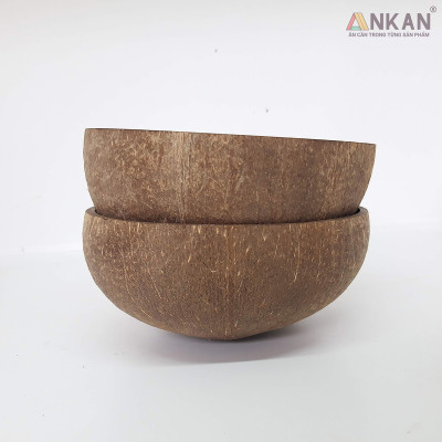 Bát Gáo Dừa Mộc Tự Nhiên ANKAN – Dùng Ăn Salad, Trái Cây, Ngũ Cốc – Chén Dừa Thủ Công Việt Nam