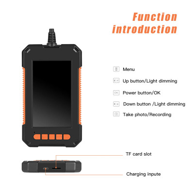 Camera Nội Soi Công Nghiệp Chống Nước P40 Chống Nước IP67 Với Màn Hình 4.3 Inch 1080P Camera 8 LED Đường Kính 8mm. P40 8mm Industrial Endoscope Camera 4.3