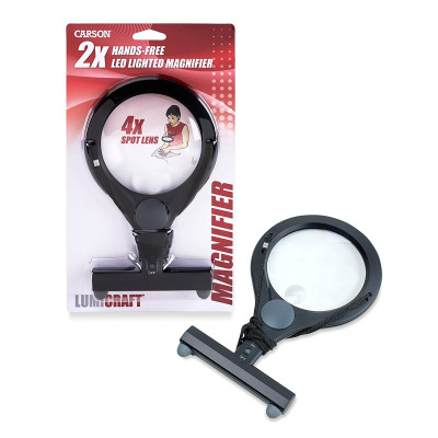  Kính lúp cầm tay, đeo cổ Carson  LumiCraft LC-15 2x(4x) - Hàng chính hãng