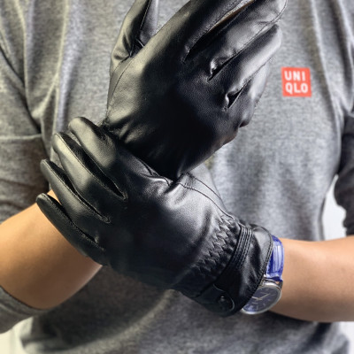 [Da thật] Găng tay nam da thật cảm ứng điện thoại 10 ngón GL102 - 100% da thật