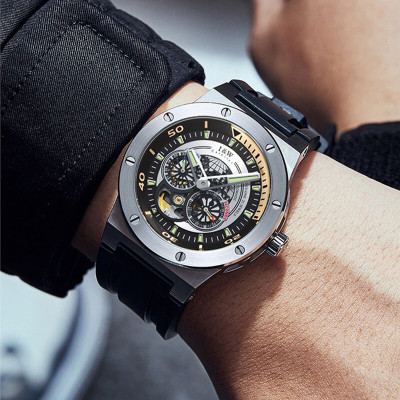 Đồng hồ nam chính hãng IW CARNIVAL IW619G-5 Kính sapphire ,chống xước,Chống nước 50m ,Bảo hành 24 tháng,Máy cơ (Automatic),Dây cao su cao cấp,thiết kế lộ cơ thể thao