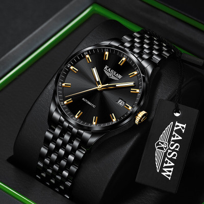 Đồng hồ nam chính hãng KASSAW K899-3 Kính sapphire ,chống xước ,Chống nước 30m ,Bảo hành 24 tháng,Máy cơ (Automatic),dây thép không gỉ, thiết kế đơn giản dễ đeo