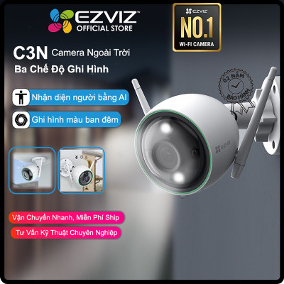 Camera Wifi EZVIZ CS-C3N 2MP FullHD, Có Màu Ban Đêm, Lắp Ngoài Trời - Hàng Chính Hãng