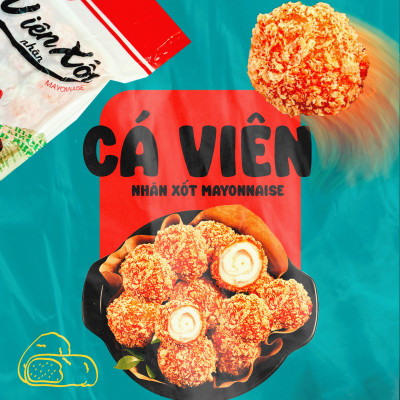 Cá Viên Nhân Xốt Mayonnaise Gói 500gr 24 Viên / 35 Viên - Thương Hiệu Đen Đỏ