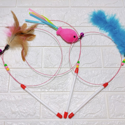 Đồ Chơi Cần Câu Thép Dẻo cho mèo nhiều mẫu