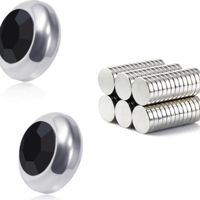 Bông Tai Nam Châm Đính Đá Màu Titan Không Đen TT 2445 – 1 Cặp