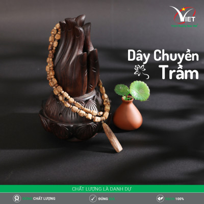 Dây Chuyền Trầm Thiên Nhiên Kiểu Đốt Trúc Ngắn