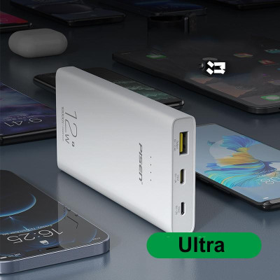 Pin Sạc dự phòng PISEN Electric Library 10000mAh, 12W (TS-D324), màu trắng, bảo hành hàng chính hãng 24 tháng