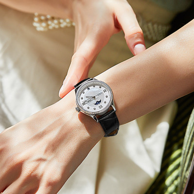 Đồng hồ nữ chính hãng I&W CARNIVAL IW582G-2 Kính sapphire ,chống xước ,Chống nước 30m ,Bảo hành 24 tháng,Máy cơ (Automatic),dây da cao cấp, thiết kế đơn giản dễ đeo