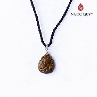 Mặt dây chuyền nữ hoàng hồ ly 9 đuôi thạch anh mắt hổ hợp mệnh thổ, kim - Ngọc Quý Gemstones