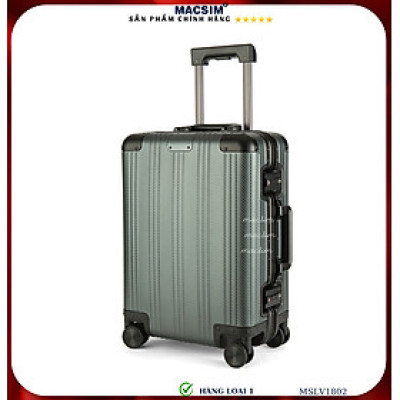 Vali hợp kim nhôm cao cấp Macsim MSLV1802 cỡ 20 inches màu xám/ ghi hàng loại 1