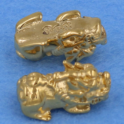 Vòng đeo tay Đá Mắt Hổ Xanh Đen 8 ly - cẩn Tỳ Hưu Phong Thủy inox vàng VMHXETHHKV8 - hợp mệnh Mộc, mệnh Thủy