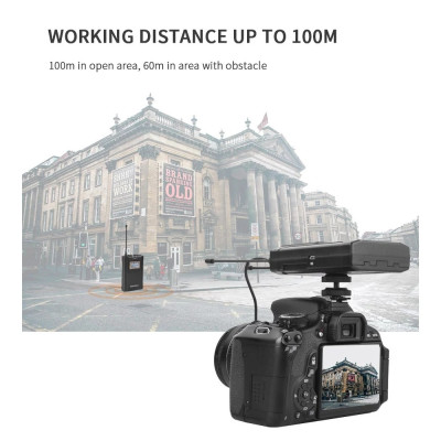 Bộ Micro Không Dây UHF Cho Máy Ảnh Comica CVM-WM100 Plus - Hàng Chính Hãng