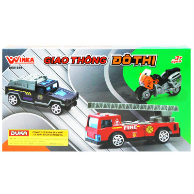 Bộ 9 Đồ Chơi Mô Hình Xe Hợp Kim - Giao Thông Đô Thị - Winka DK81354