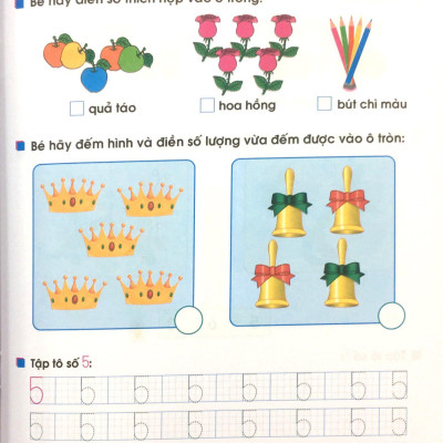 Tủ Sách Bé Vào Lớp 1 - Bé Vui Học Toán (Dành Cho Trẻ Mẫu Giáo 5-6 Tuổi) - Tái Bản 2020
