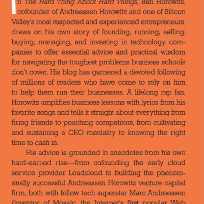 The Hard Thing About Hard Things : Building a Business When There Are No Easy Answers (Hardback)