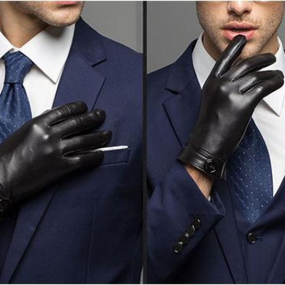 Găng tay nam da dê cao cấp - BHY8101 Bao tay nam lái xe, Găng tay mùa đông. Lót lông mềm mại, dễ chịu khi đeo.