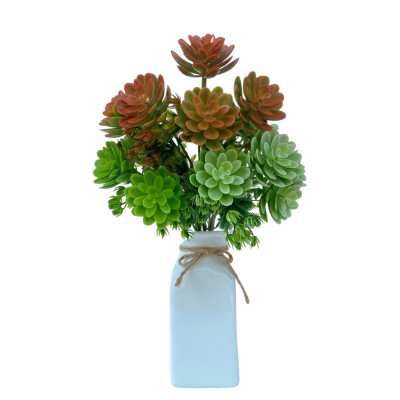 Cụm hoa sen đá giả siêu đẹp giống thật 99% - Cây giả, hoa lụa Decor trang trí nhà cửa