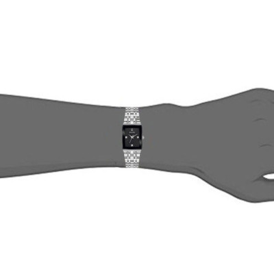 Đồng Hồ Nữ Bulova Đính Kim Cương Dây Thép Không Gỉ 96P202 - Mặt Đen