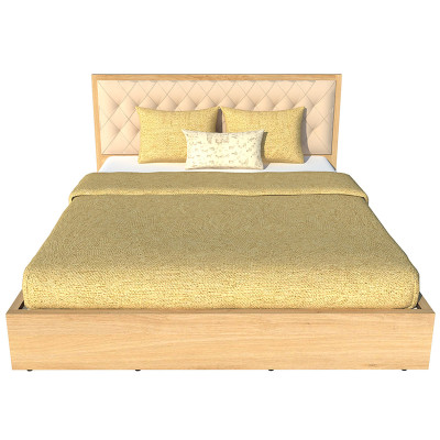 Giường ngủ cao cấp Tundo màu vàng sồi 140cm x 200cm