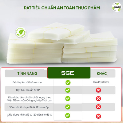 Túi Hút Chân Không Mặt Trơn B1D Kích Thước. Làm Từ Hạt Nhựa Nguyên Sinh Cao Cấp Tiêu Chuẩn Vệ Sinh ATTP, Không Chứa Chất Gây Ung Thư, Dùng Được Trong Lò Vi Sóng. Hàng Chính Hãng Chất Lượng Cao Cấp. Giá Bán Theo 1kg.